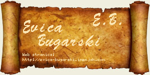 Evica Bugarski vizit kartica